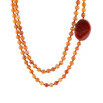 Orange Carnelian Knotted Necklace - Barse Jewelry