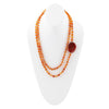 Orange Carnelian Knotted Necklace - Barse Jewelry