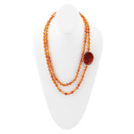 Orange Carnelian Knotted Necklace - Barse Jewelry