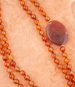 Orange Carnelian Knotted Necklace - Barse Jewelry