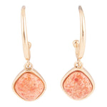 Orange Coral Golden Post Drop Earrings - Barse Jewelry