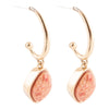 Orange Coral Golden Post Drop Earrings - Barse Jewelry