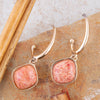 Orange Coral Golden Post Drop Earrings - Barse Jewelry