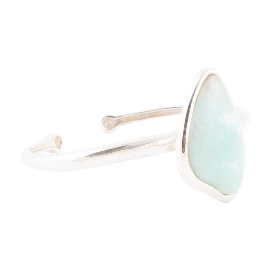 Organic Blue Larimar and Sterling Silver Cuff Bracelet - Barse Jewelry