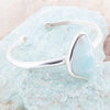 Organic Blue Larimar and Sterling Silver Cuff Bracelet - Barse Jewelry