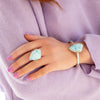 Organic Blue Larimar and Sterling Silver Cuff Bracelet - Barse Jewelry