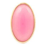 Ovation Pink Jade Golden Statement Ring - Barse Jewelry