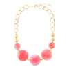 Peony Fuchsia Pink Agate Statement Necklace - Barse Jewelry