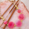 Peony Fuchsia Pink Agate Statement Necklace - Barse Jewelry