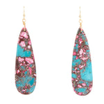 Pink & Blue Jasper Matrix Slab Earrings - Barse Jewelry