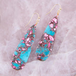 Pink & Blue Jasper Matrix Slab Earrings - Barse Jewelry