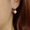 Pink Opal Golden Drop Post Earrings - Barse Jewelry