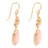 Pink Opal Golden Lotus Drop Earrings - Barse Jewelry