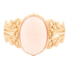 Pink Opal Golden Lotus Statement Golden Cuff Bracelet - Barse Jewelry