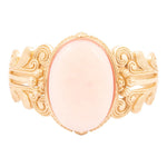 Pink Opal Golden Lotus Statement Golden Cuff Bracelet - Barse Jewelry