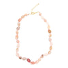 Pink Opal Nugget Knotted Golden Necklace - Barse Jewelry