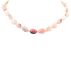 Pink Opal Nugget Knotted Golden Necklace - Barse Jewelry