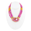 Pink Starburst Shell Statement Golden Necklace - Barse Jewelry