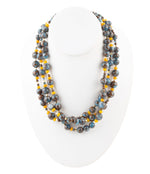 Prairie Blue and Yellow Quartz Golden Strand Necklaces - Barse Jewelry