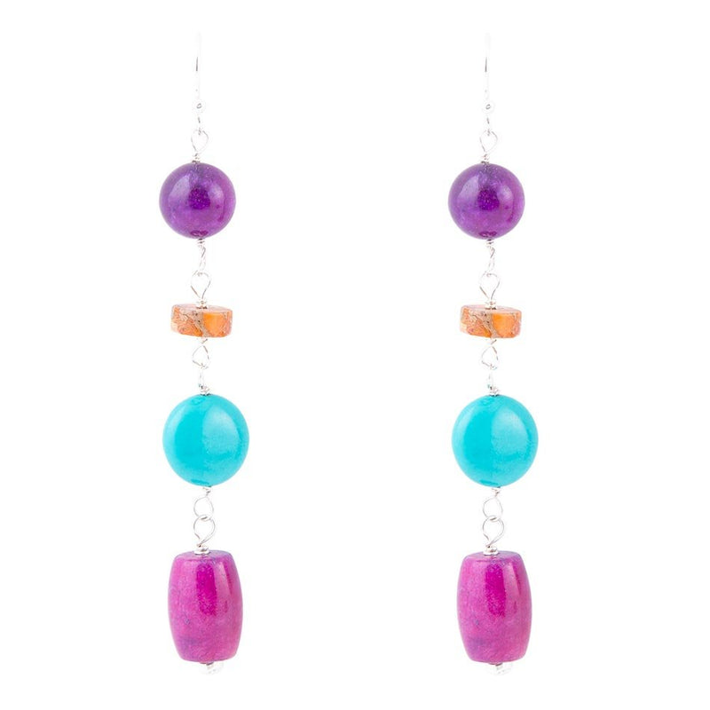 Prescott Blue Magnesite Sterling Silver Drop Earrings - Barse Jewelry