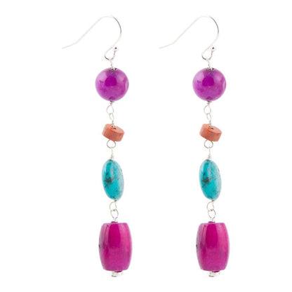 Prescott Blue Magnesite Sterling Silver Drop Earrings - Barse Jewelry