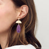 Prescott Purple Jasper Golden Drop Earrings - Barse Jewelry