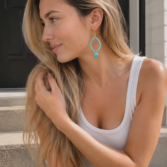 Barse Earthbound turquoise charm earrings product video