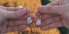 White Mother of Pearl Golden Drop Earrings