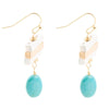 Pueblo Blue Magnesite and Mixhed Metal Drop Earrings - Barse Jewelry