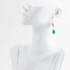 Pueblo Blue Magnesite and Mixhed Metal Drop Earrings - Barse Jewelry