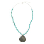 Pueblo Blue Turquoise and Jasper Sterling Necklace - Barse Jewelry
