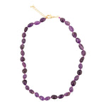 Purple Amethyst Nugget Knotted Necklace - Barse Jewelry