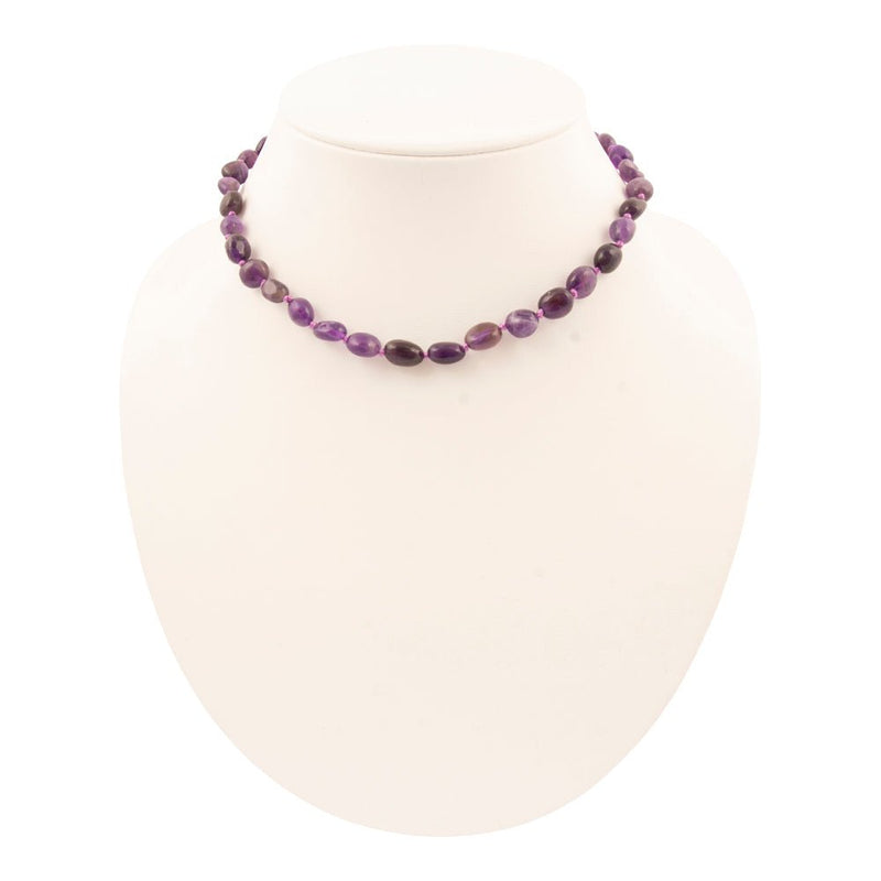 Purple Amethyst Nugget Knotted Necklace - Barse Jewelry