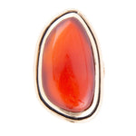 Red Carnelian Golden Statement Ring - Barse Jewelry