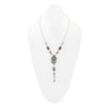 Regalia Blue Abalone Golden Y Necklace - Barse Jewelry
