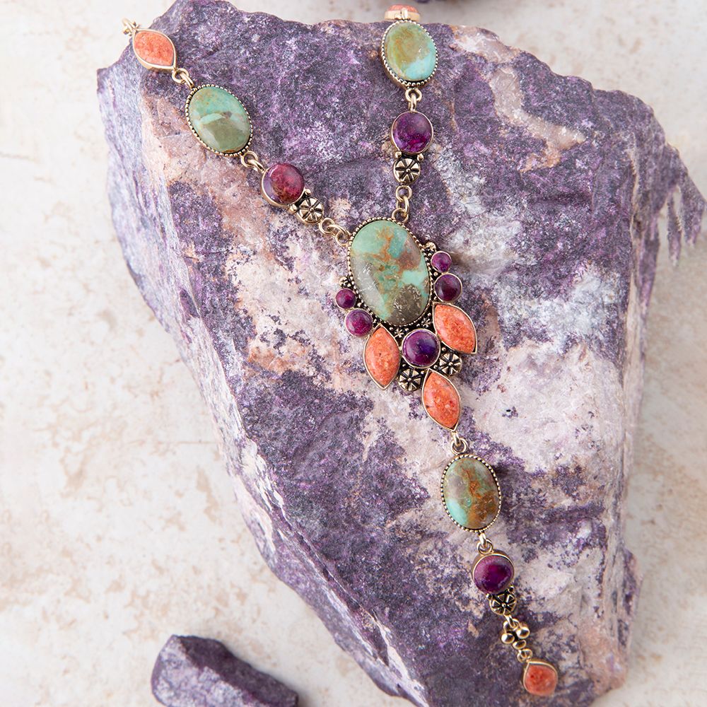 fitted lace wedding dress Cow Skull Turquoise Necklace | Genuine Turquoise Sterling Silver