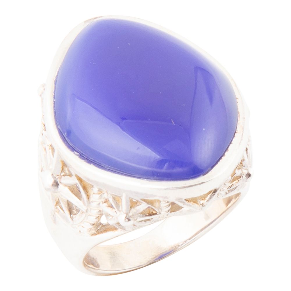 Regatta Blue Agate and Sterling Silver Ring - Barse Jewelry