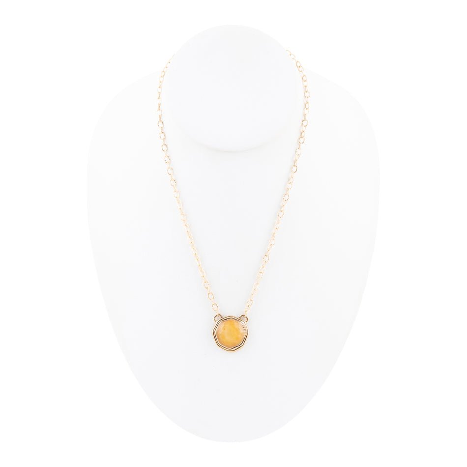River Rocks Orange Quartz and Golden Bronze Necklace - Barse Jewelry