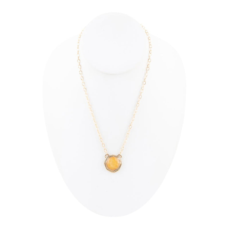 River Rocks Orange Quartz and Golden Bronze Necklace - Barse Jewelry
