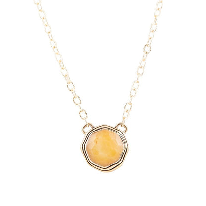 River Rocks Orange Quartz and Golden Bronze Necklace - Barse Jewelry