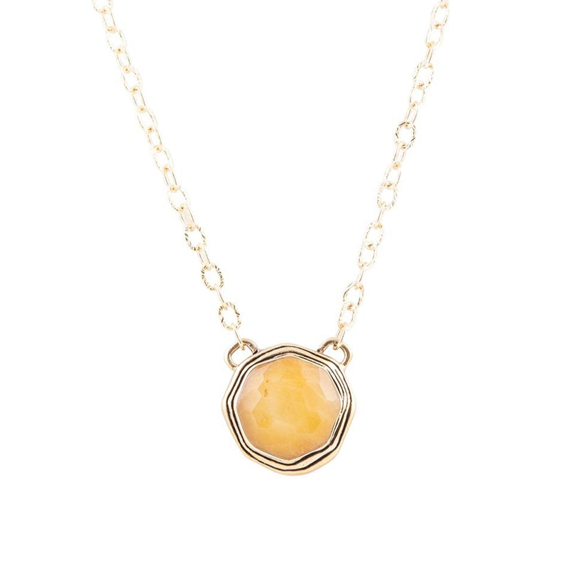 River Rocks Orange Quartz and Golden Bronze Necklace - Barse Jewelry