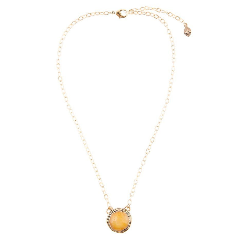 River Rocks Orange Quartz and Golden Bronze Necklace - Barse Jewelry