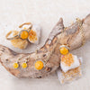 River Rocks Yellow Quartz and Golden Bronze Earrings - Barse Jewelry