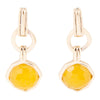 River Rocks Yellow Quartz and Golden Bronze Earrings - Barse Jewelry