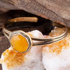 River Rocks Yellow Quartz and Golden Cuff Bracelet - Barse Jewelry