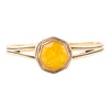 River Rocks Yellow Quartz and Golden Cuff Bracelet - Barse Jewelry