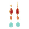 Santa Fe Blue Magnesite Golden Drop Earrings - Barse Jewelry