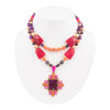 Santa Fe Purple Turquoise Golden Cross Pendant Necklace - Barse Jewelry