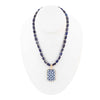 Santorini Cobalt Blue Lapis Golden Necklace - Barse Jewelry