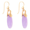 Sari Purple Quartz Golden Drop Earrings - Barse Jewelry